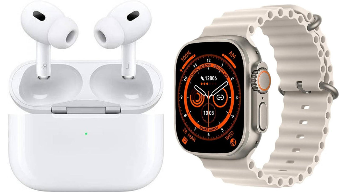 Smartwatch Ultra + Auriculares Inalámbricos Pro 2ª Generación