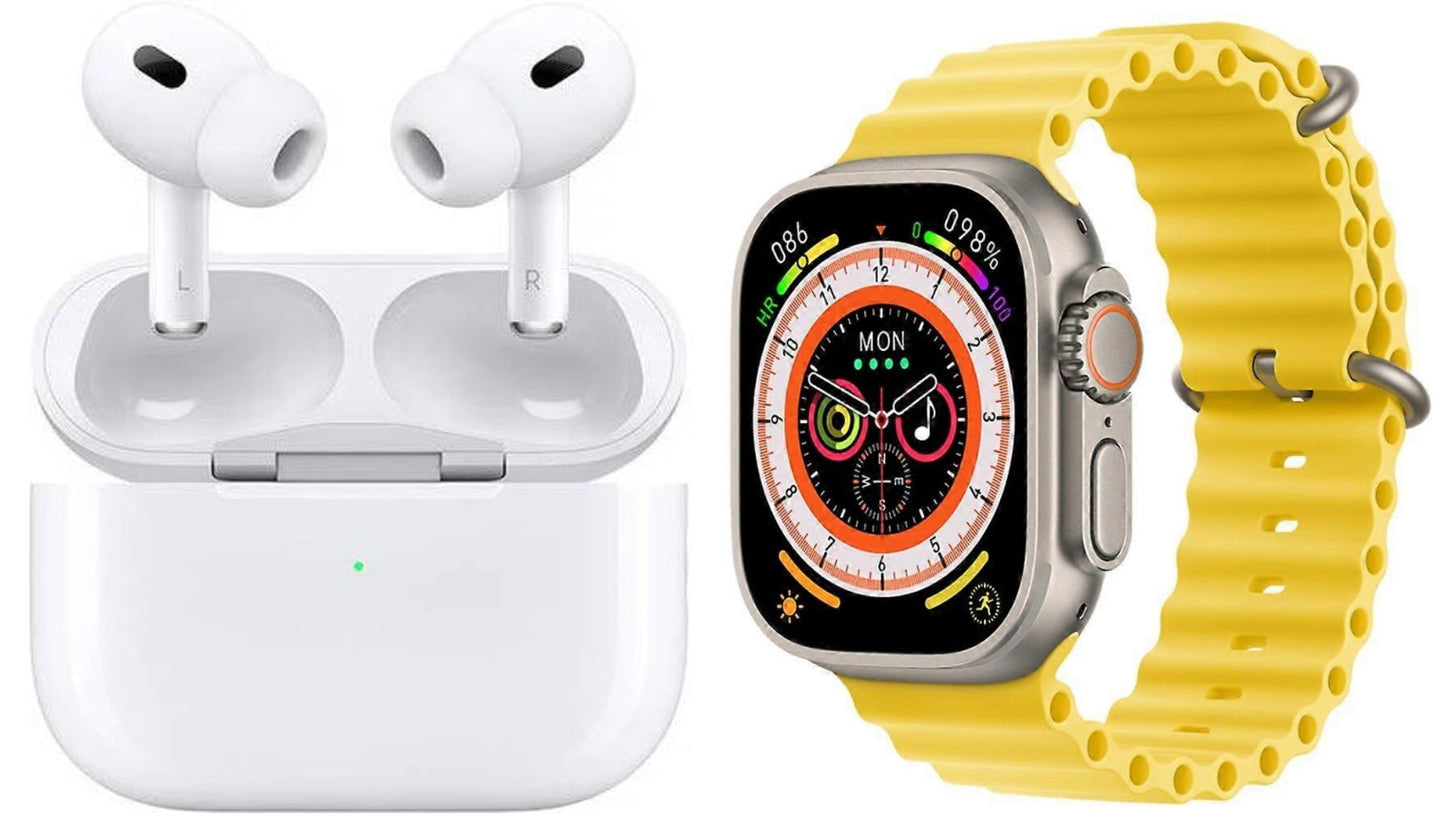 Smartwatch Ultra + Auriculares Inalámbricos Pro 2ª Generación
