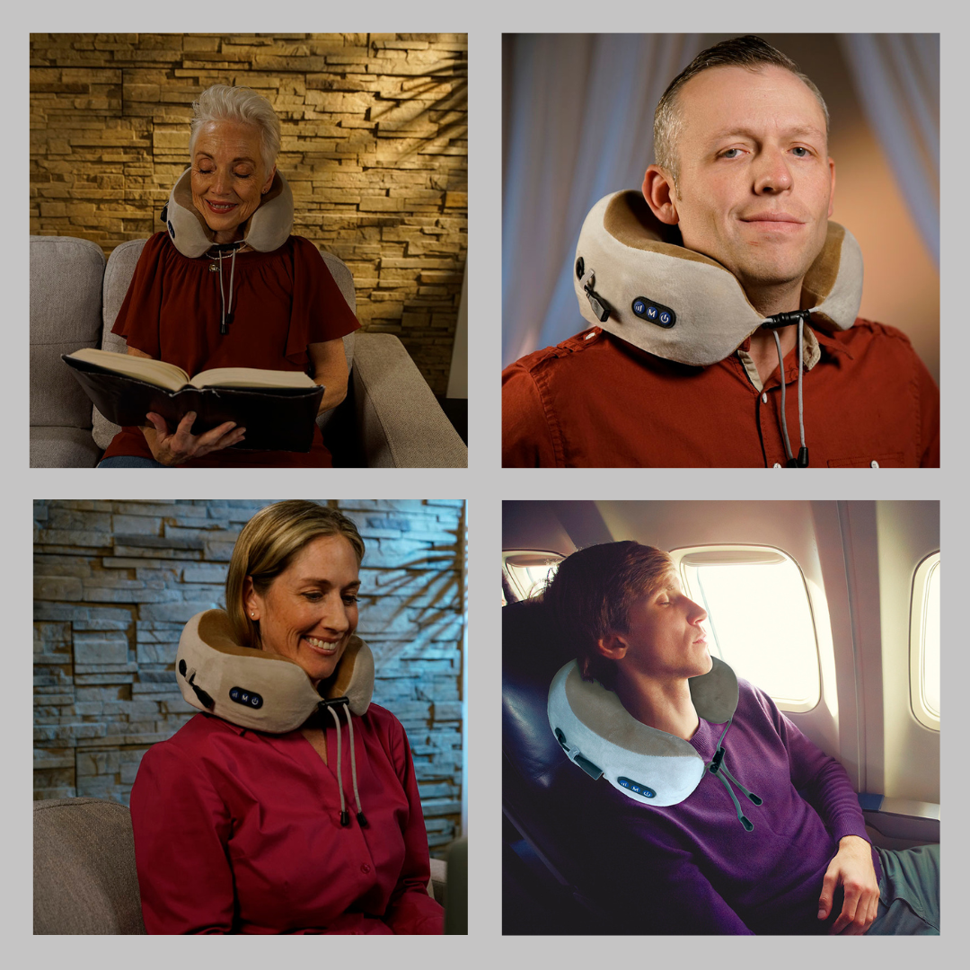 Masajeador Portátil Inalámbrico para Cuello y Hombros con Calor Relajante