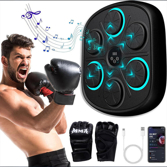 Máquina de Boxeo Musical con Bluetooth y Luces LED + Regalos Gratis